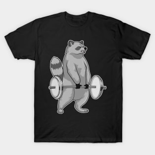 Racoon Bodybuilding Dumbbell T-Shirt